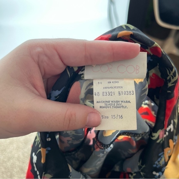 Vintage Retro Floral Button up Blouse Women’s Modern Size Medium/Large (AS IS) - Picture 7 of 10